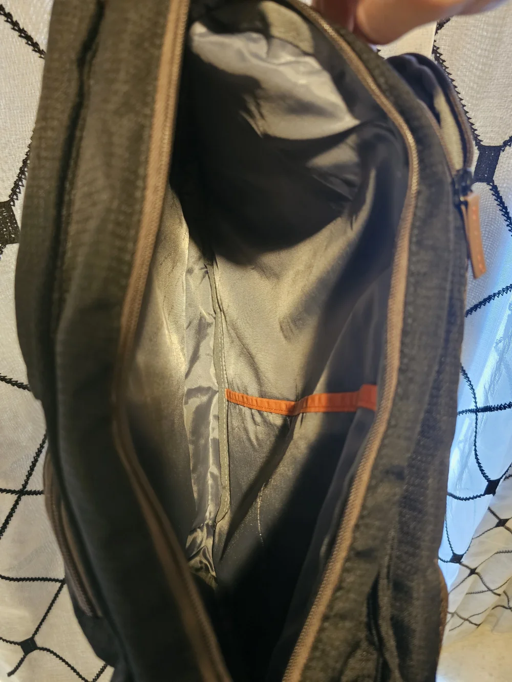 Lenovo Black Canvas Backpack with Brown 